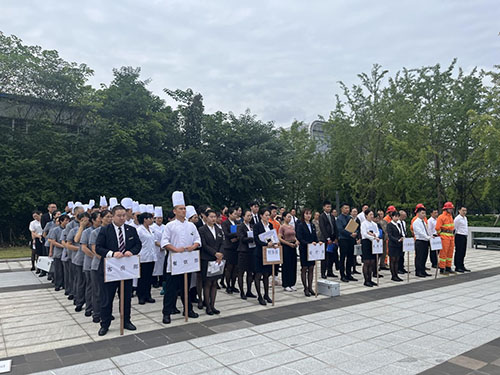 乐山高新翰文大酒店开展2023年下半年消防应急疏散演练